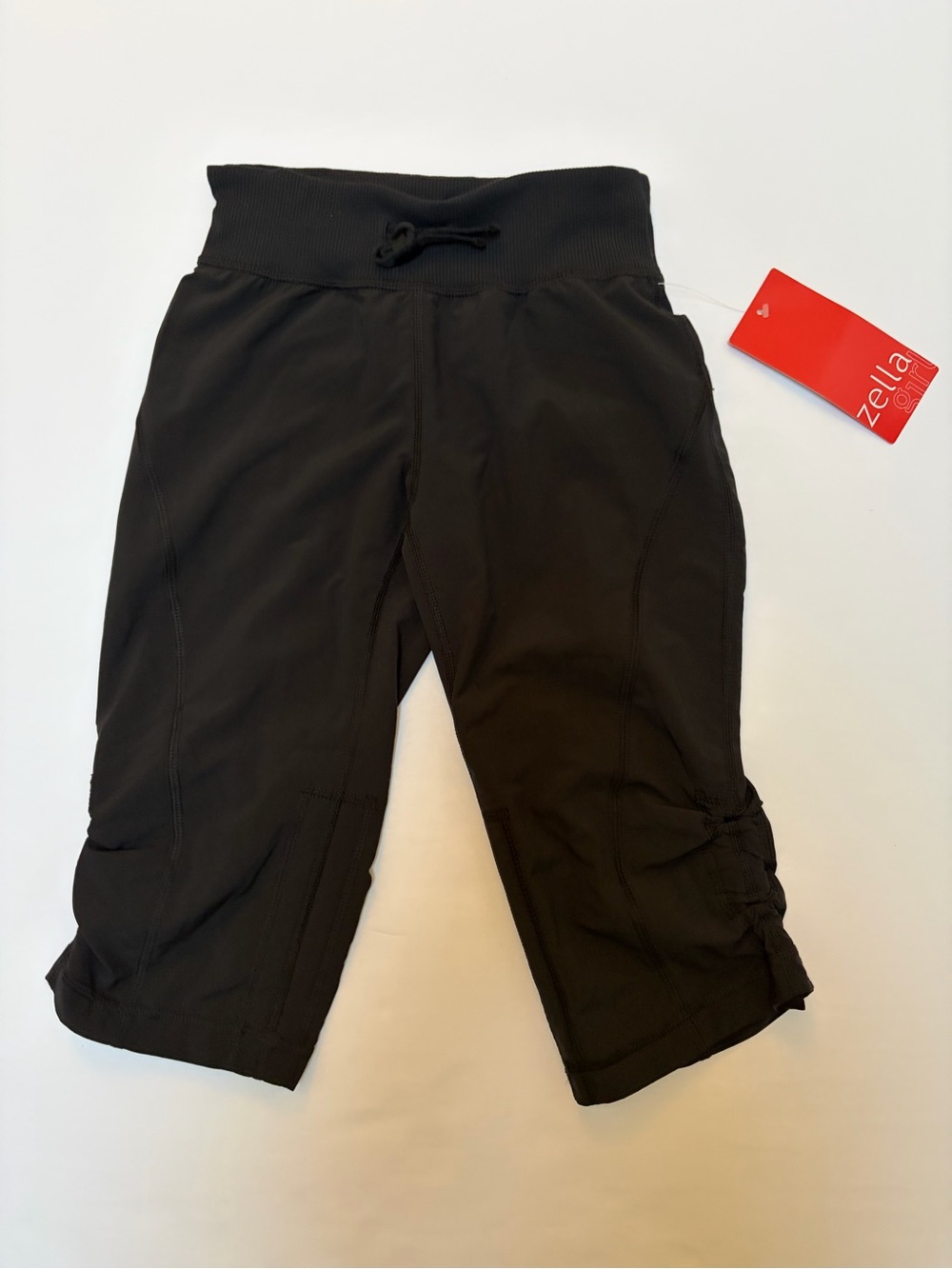 NWT Zella Girls Kid’s Black Active Crop Leggings | Size: 7/8